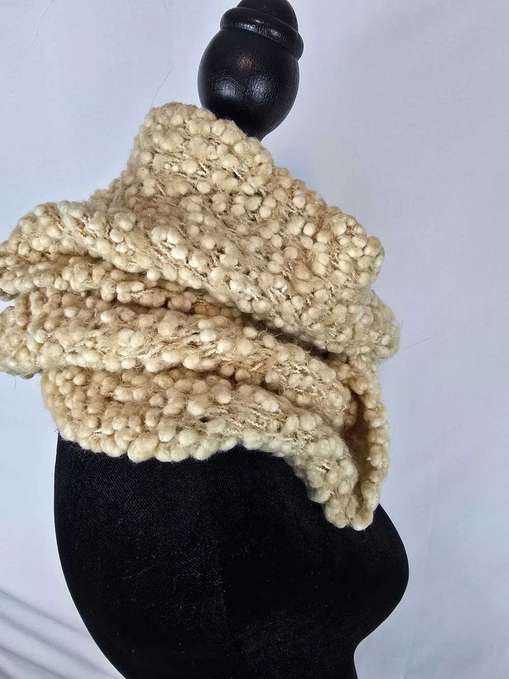 Cejon Chunky Knit Infinity Scarf in Beige